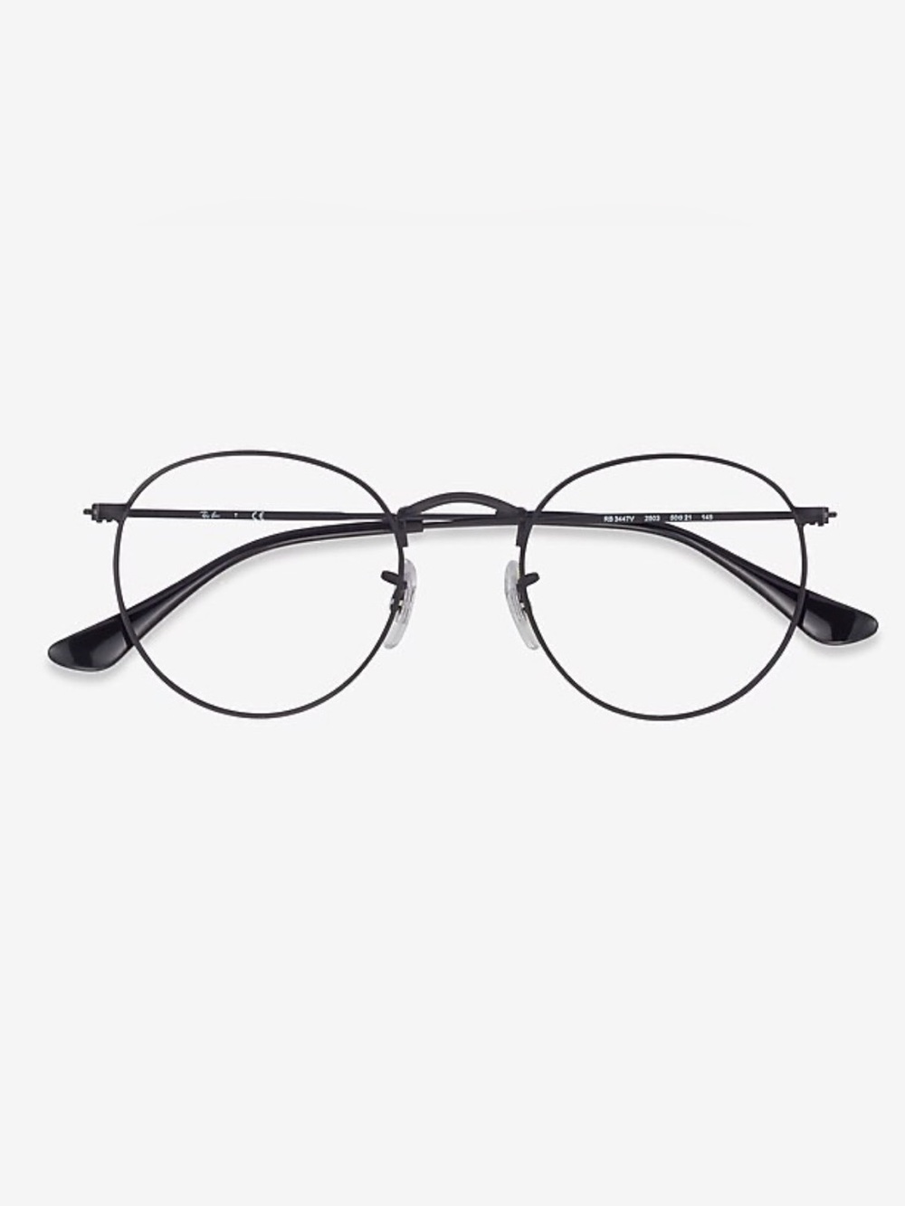 Ray Ban RX3557v Black Round Metal Reading +2.00 Glasses - Unisex.